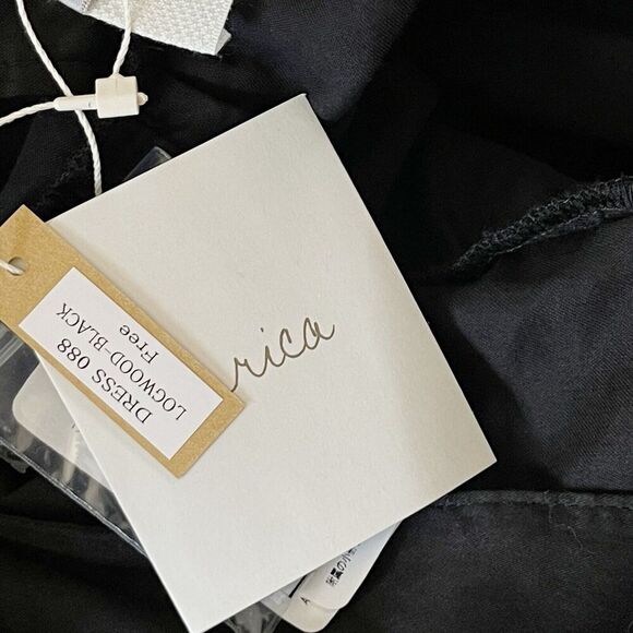 ENRICA black maxi dress Made in Japan one size fits all NWT - Picture 9 of 11